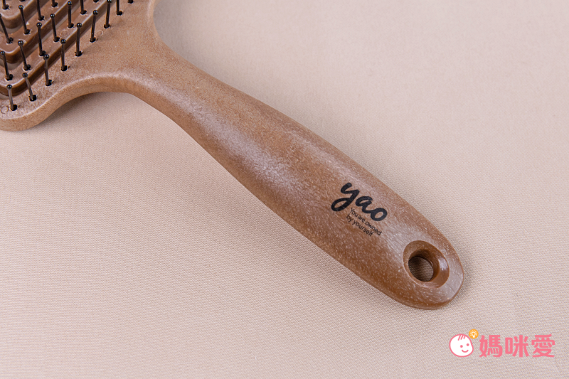 韓國 Yao - 鏤空頭皮按摩梳(兒童款)-泰迪熊-木紋色