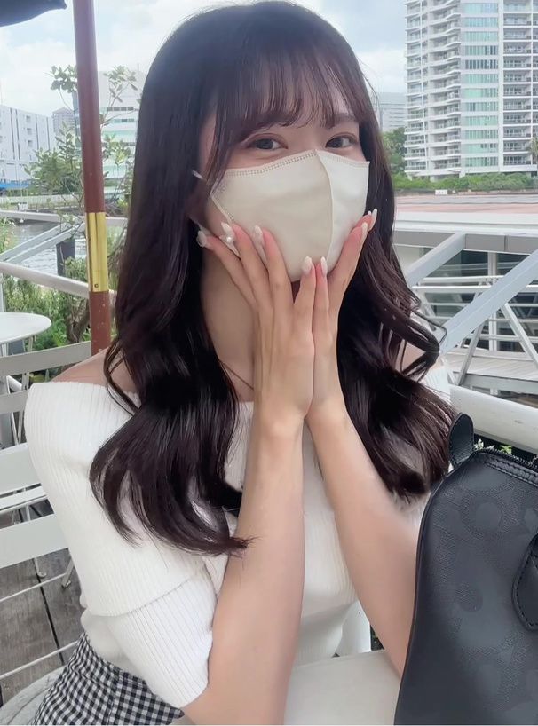 日本 GRL - 一字領羅紋顯瘦短袖上衣-白 (F)