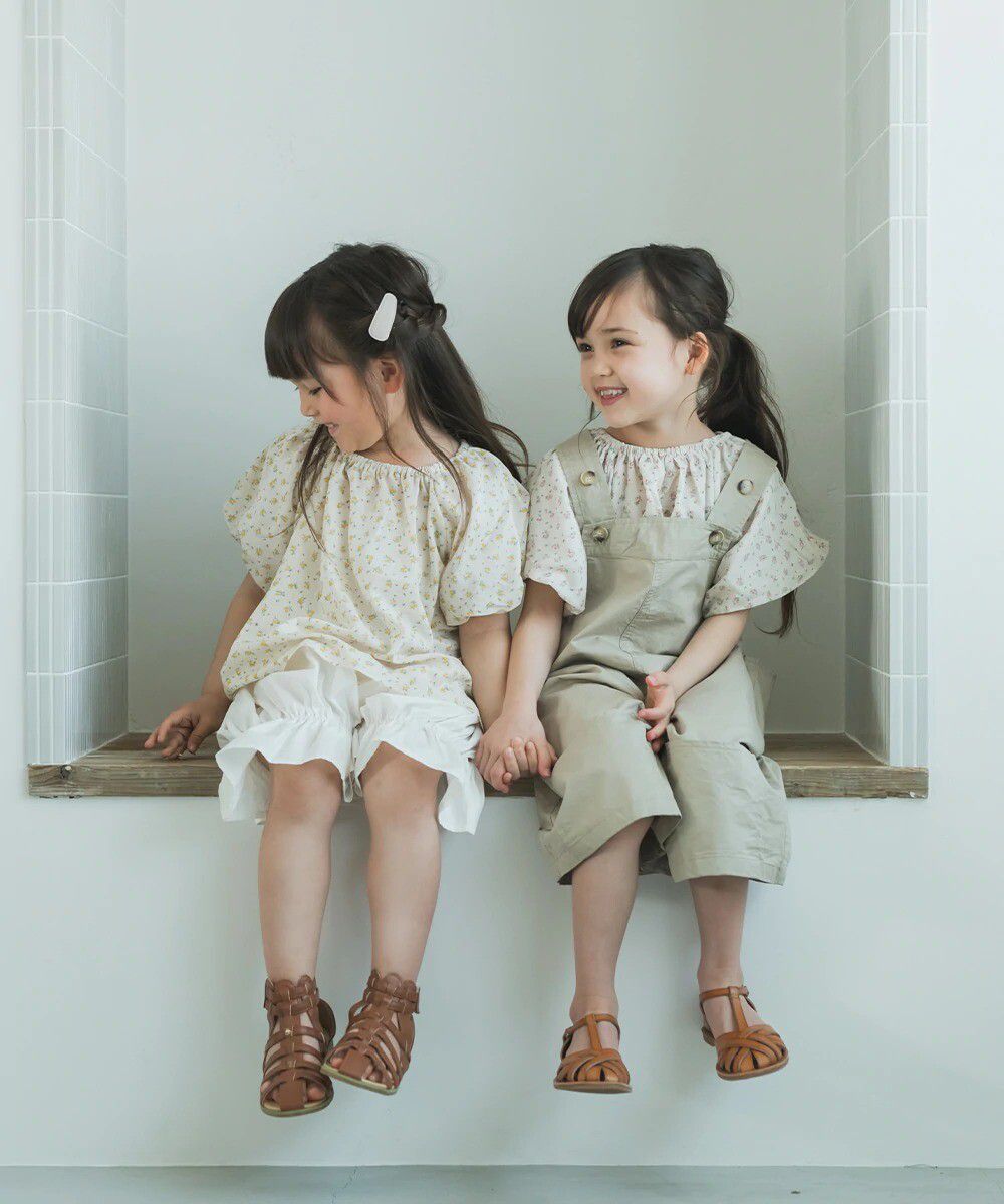 日本 riziere - 清新小碎花澎澎短袖上衣-玫瑰