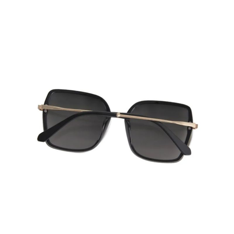 ALEGANT - 韓流明星最愛絕美星幕黑T字勾勒方框墨鏡│UV400太陽眼鏡