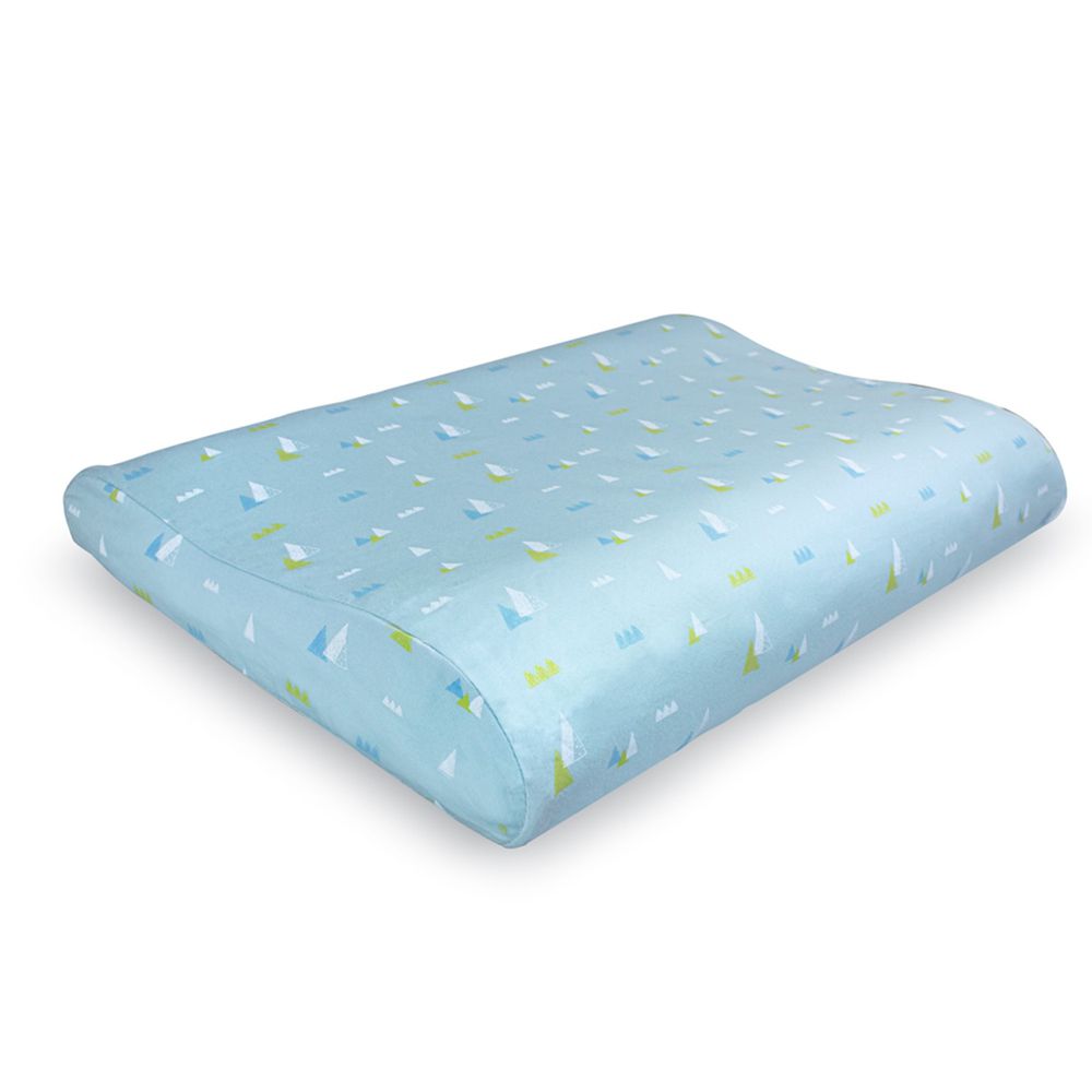 日本 Combi - Air Pro 水洗空氣枕-幼童枕-藍 (27x40x4~6cm)-6個月起