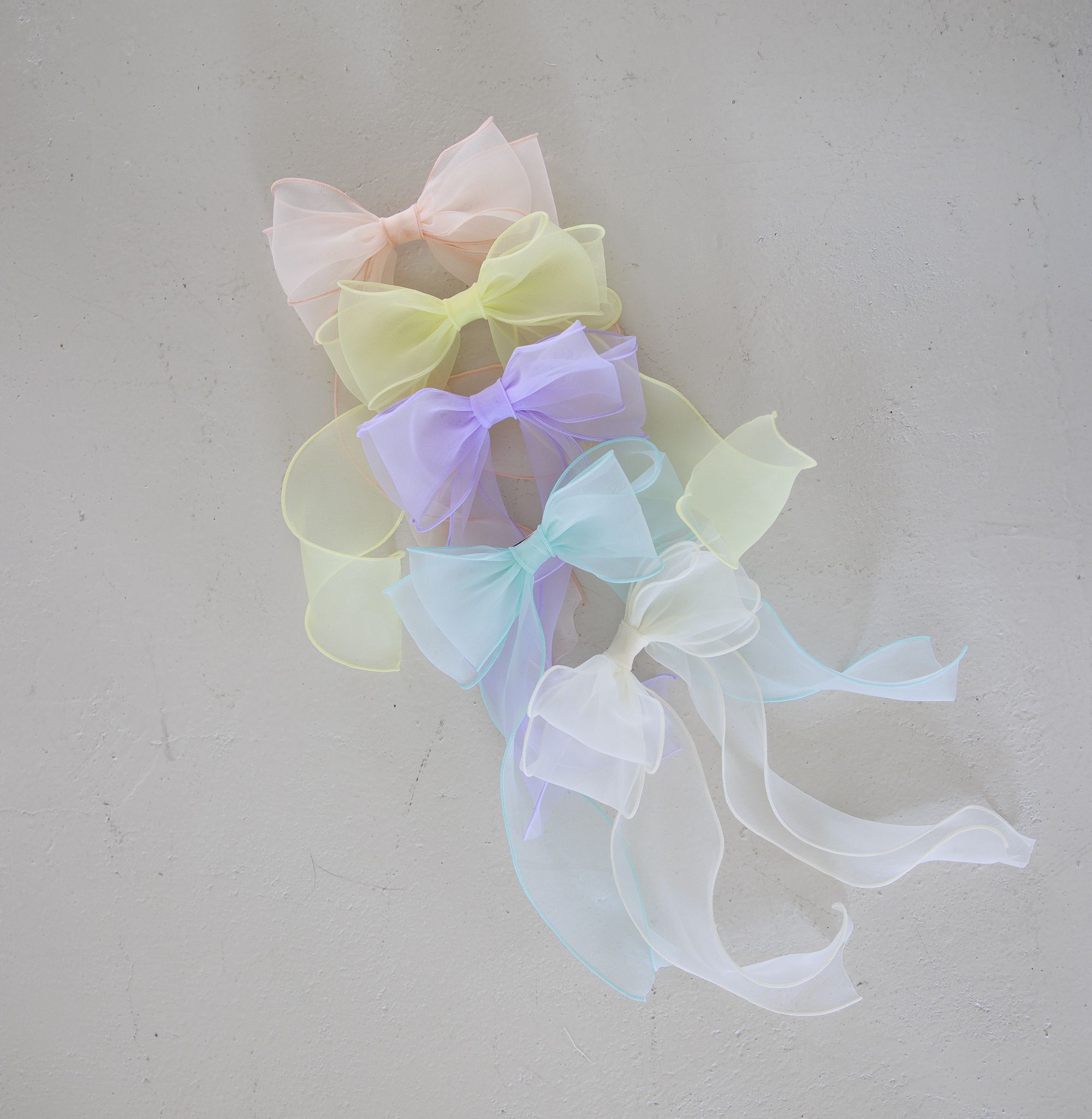 韓國 Bonaloi - 紗質蝴蝶結髮飾/髮夾-白