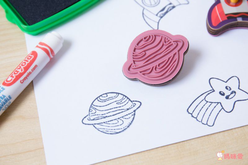 Crayola繪兒樂 - 早教創意啟蒙趣味蓋印塗鴉木拼圖-太空探險-【獨家送】Crayola質感收納袋