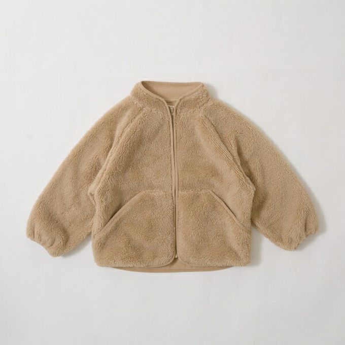 日本 b-ROOM - 泰迪熊絨毛溫暖拉鍊外套-藍綠