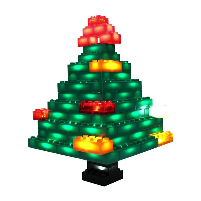 美國 Light Stax - Reptiles亮亮積木-小顆粒系列-鱷魚4合1-105顆(升級6段聲控)