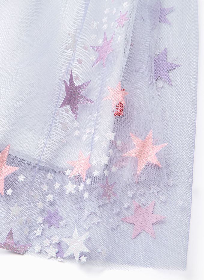 韓國 OZKIZ - (附髮飾)寶石蝶結裝飾夢幻網紗洋裝