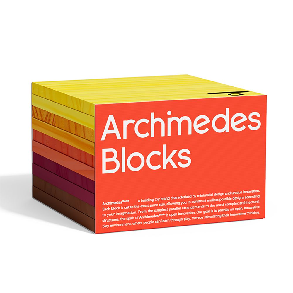 阿基米德積木(暖色50片)