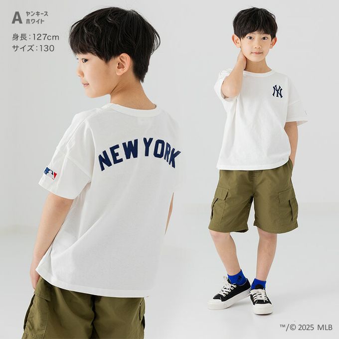 日本 Chil2 - MLB聯名 純棉短袖上衣-洛杉磯道奇-白