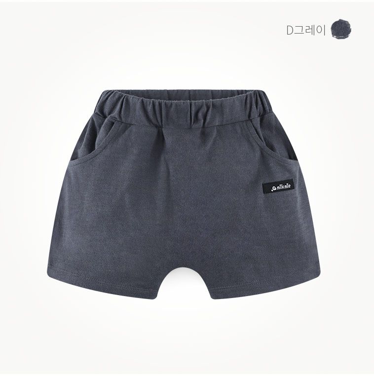 韓國 milk mile - 純棉舒適哈倫小短褲-深灰