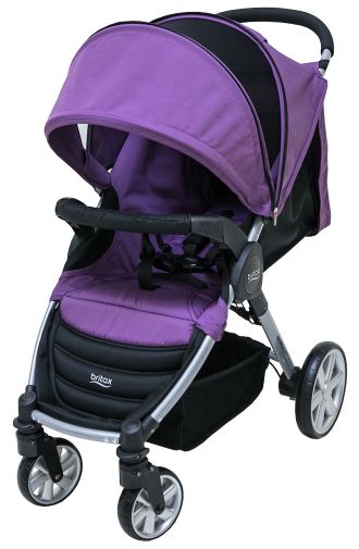 britax römer - B-Agile (銀管)四輪推車-紫色