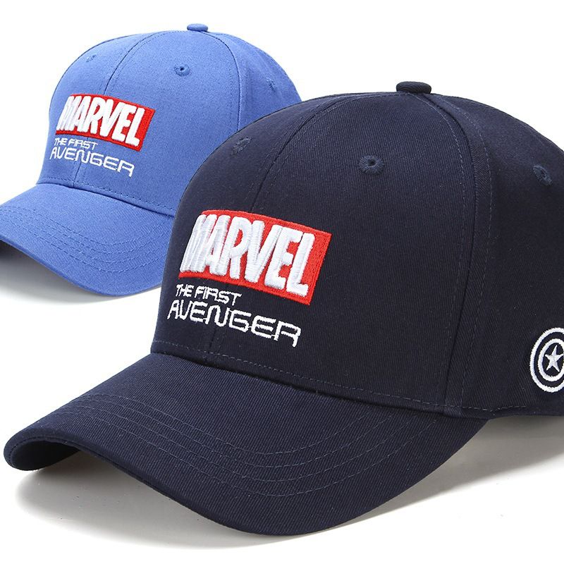 卡通英雄兒童棒球帽-英文字母-藍色