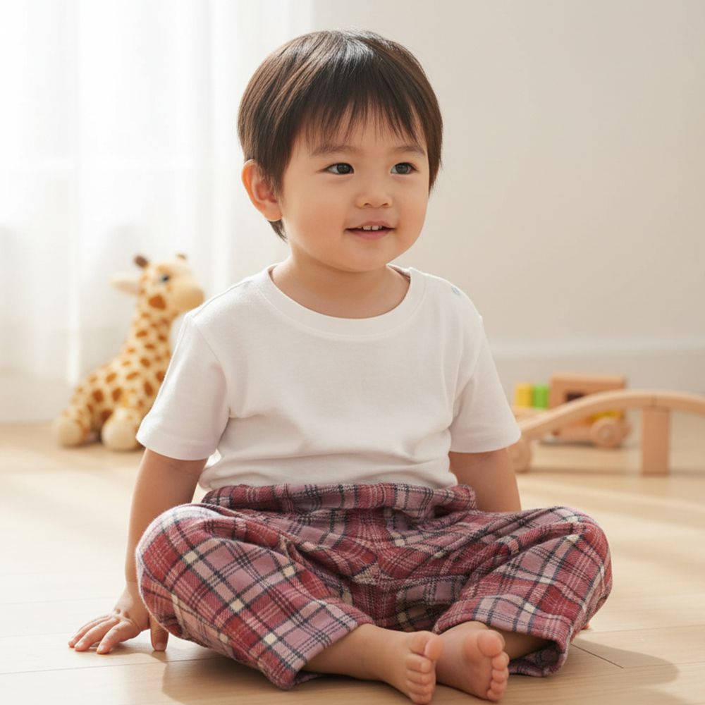 內裡刷毛褲-格紋