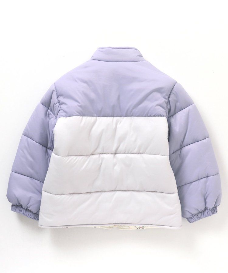 日本 apres les cours - 珍珠光澤正反2WAY鋪棉外套(可機洗)-彩色幾何-橘棕