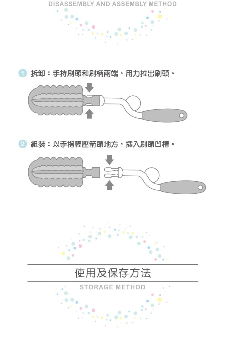 nac nac - 替換式旋轉泡綿奶瓶刷-閃亮黃