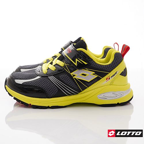 LOTTO - 樂得-競速避震跑鞋款-童鞋(中大童段)-運動鞋-黑瑩光綠