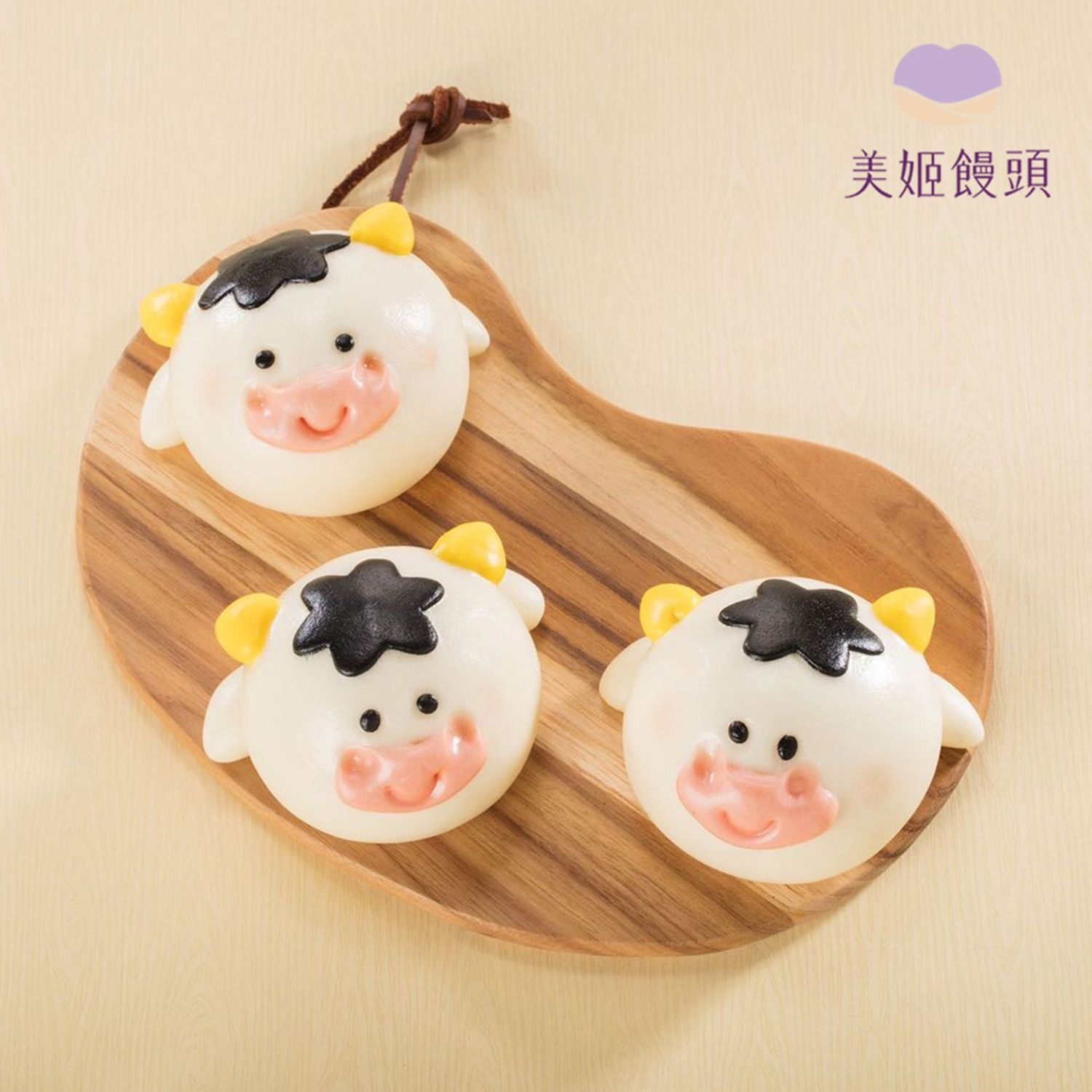 美姬饅頭 - 牛轉乾坤乳牛造型饅頭-6入-50g±5g/顆