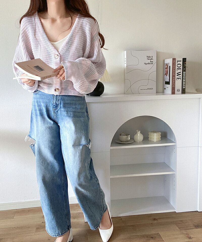 日本 Classical Elf - 可愛2WAY短版針織外套-淺米杏