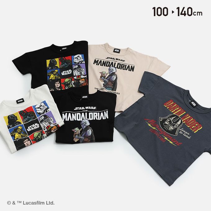 日本 Chil2 - 聯名款純棉短袖上衣-星際大戰B-黑