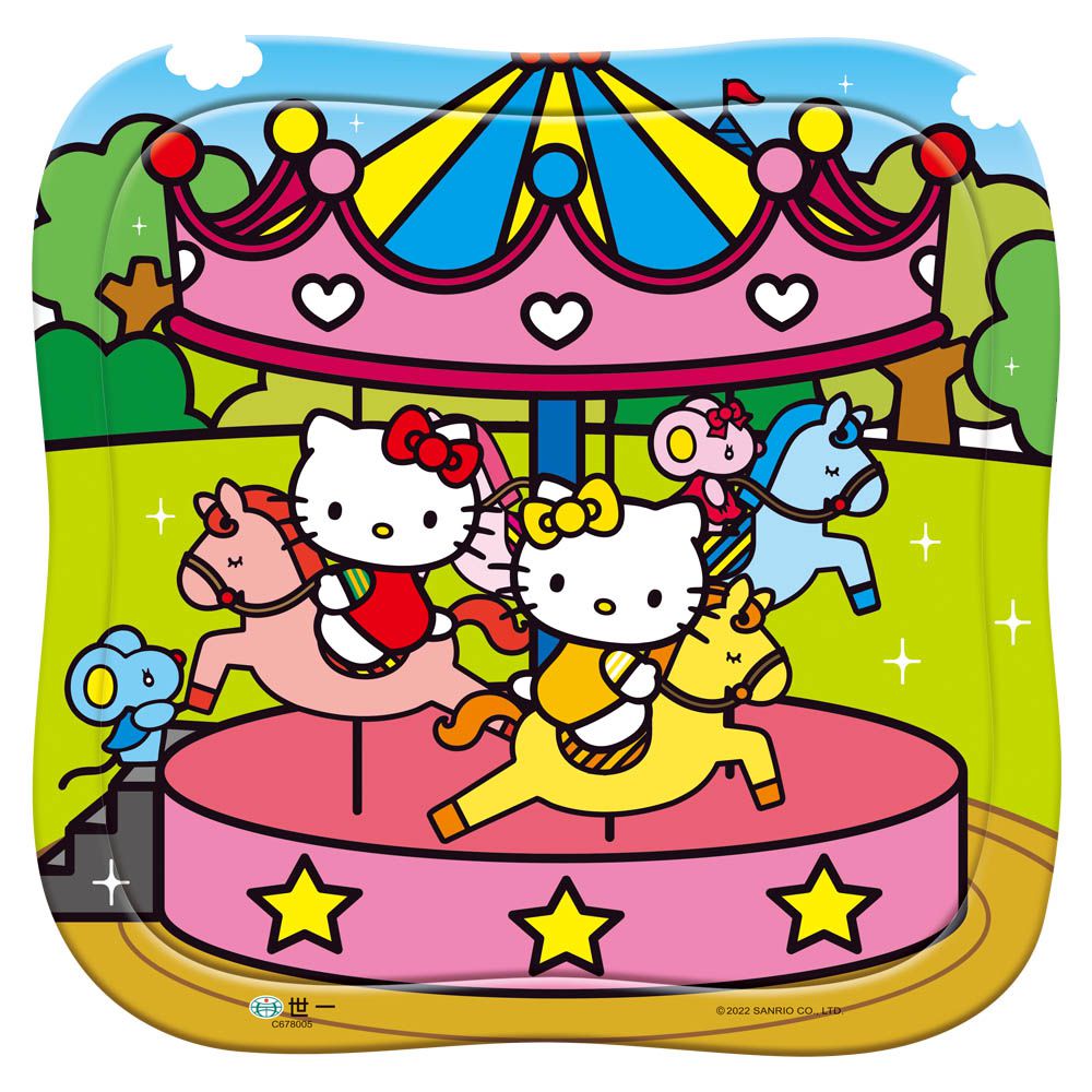 HELLO KITTY旋轉木馬42片拼圖