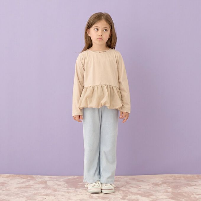 日本 Lycee mine - 柔軟絨面針織素色長褲-薰衣草