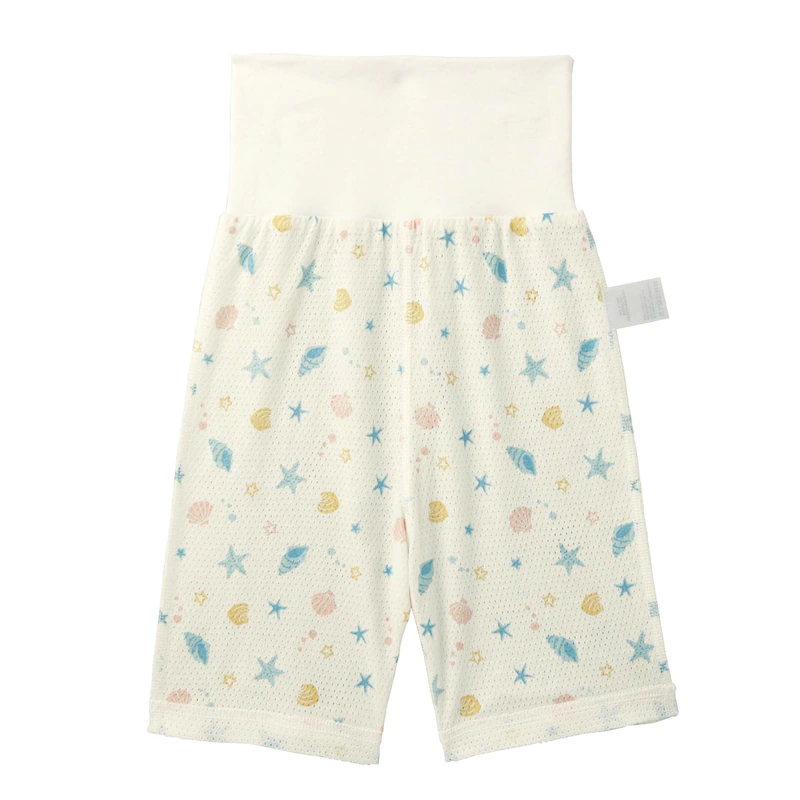 日本千趣會 - GITA 純棉涼爽洞洞腹卷睡褲-星星-白