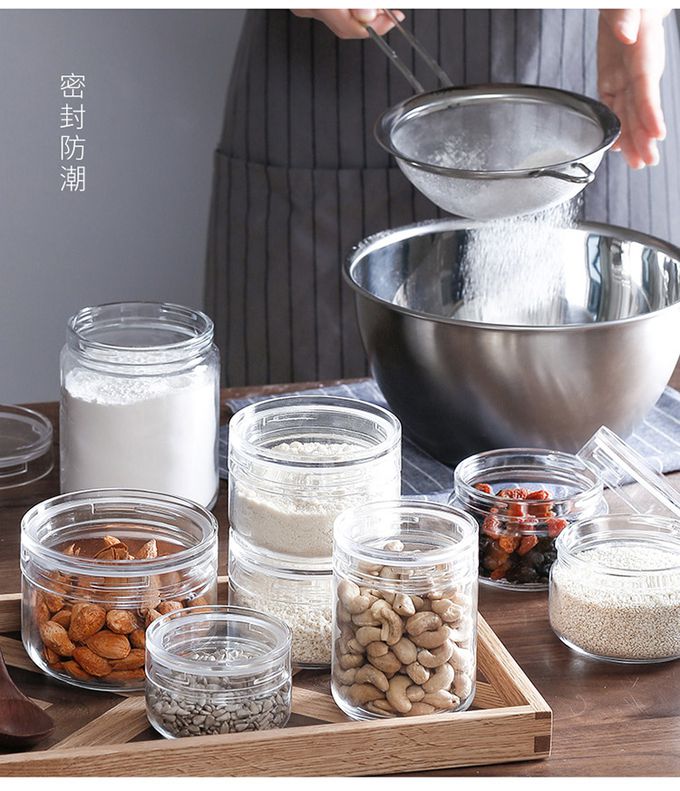 日本星硝SEISHO - 日本製 透明長型玻璃儲存罐420ML3入組