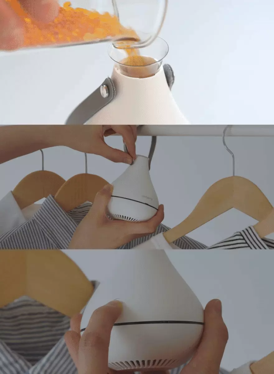 韓國 airberry - 智能衣櫃管理雙機組-除濕/殺菌機X1(附除濕膠球1包3入)，香氛/空氣循環機X1(附春日櫻花香氛片3個)