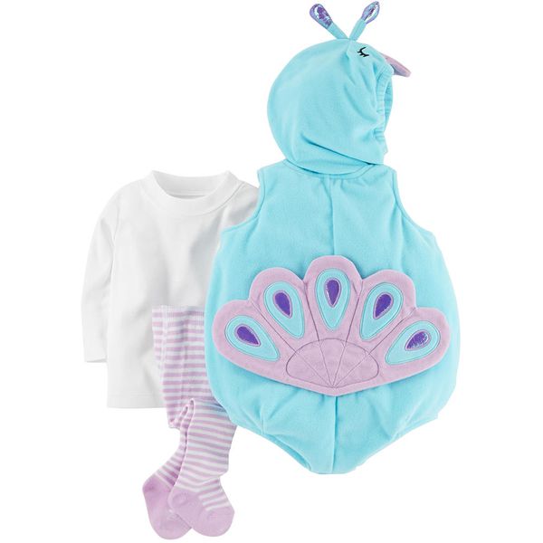 美國 Carter's - 嬰幼兒造型套裝三件組-小孔雀