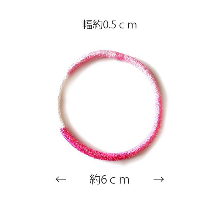 日本 Melody Accessory - 日本製 專利耐用漸層金蔥髮圈(5入組)-飽和彩虹