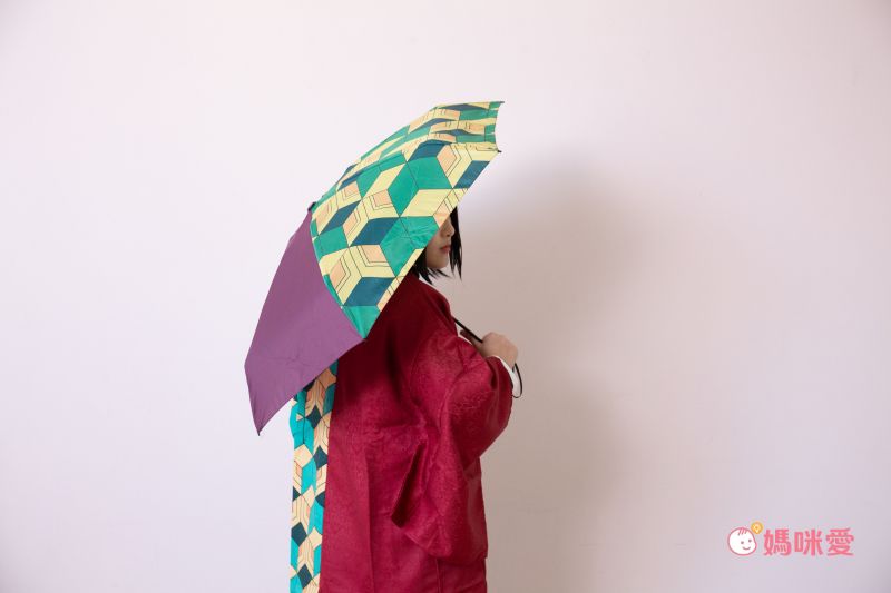 日本代購 - 鬼滅之刃 輕量迷你折疊傘-富岡義勇 (長17cm)