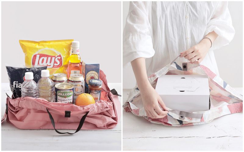 日本 MARNA - Shupatto 秒收摺疊購物袋-五週年限定升級款-森林綠 (M(30x35cm))-耐重5kg / 15L