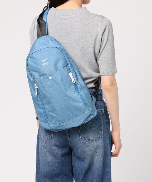 日本 Anello - 牛津布外出單肩包-Regular-GY灰色