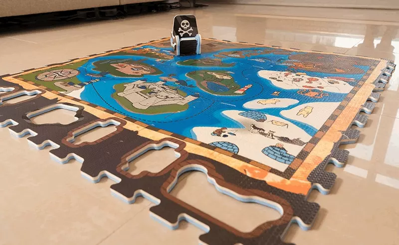 Sunta - 立體印圖拼接墊-冒險海盜 (32x32cm)-9片