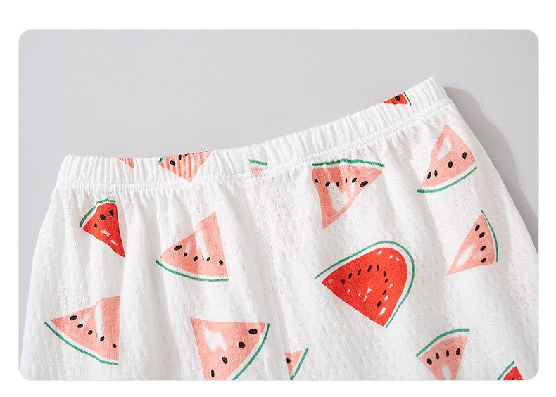 純棉網眼防蚊褲/空調褲-格紋-黑色