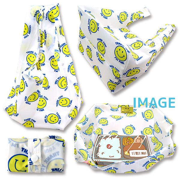 日本 OKUTANI - 童趣插畫便當寬底折疊購物袋-醜萌動物-卡其 (25.5x43x20cm)