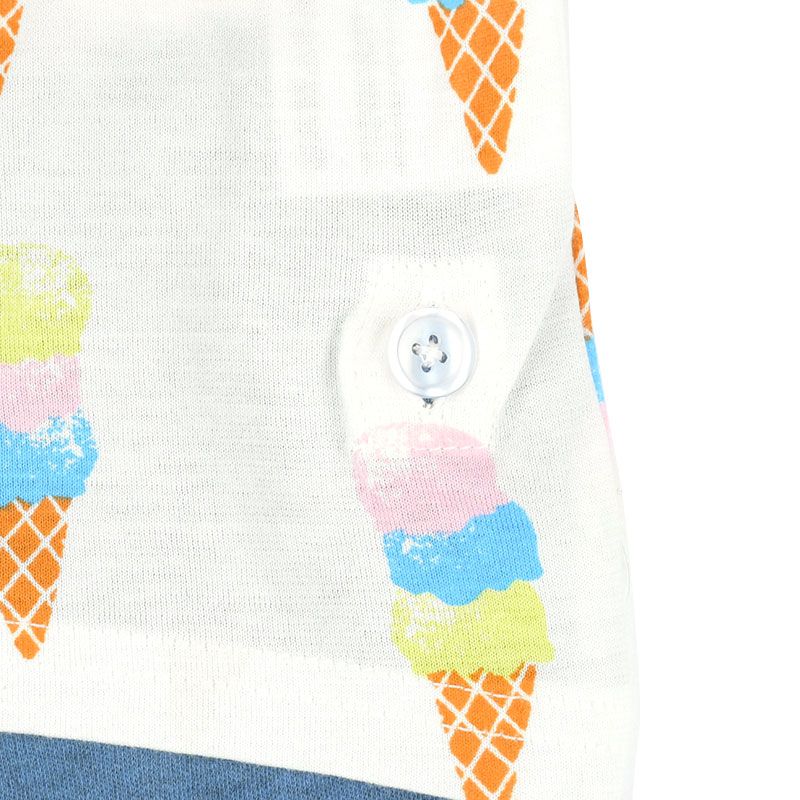 akachan honpo - 女短袖家居服CoCupa!! 背部為棉紗-冰淇淋兔-米白色