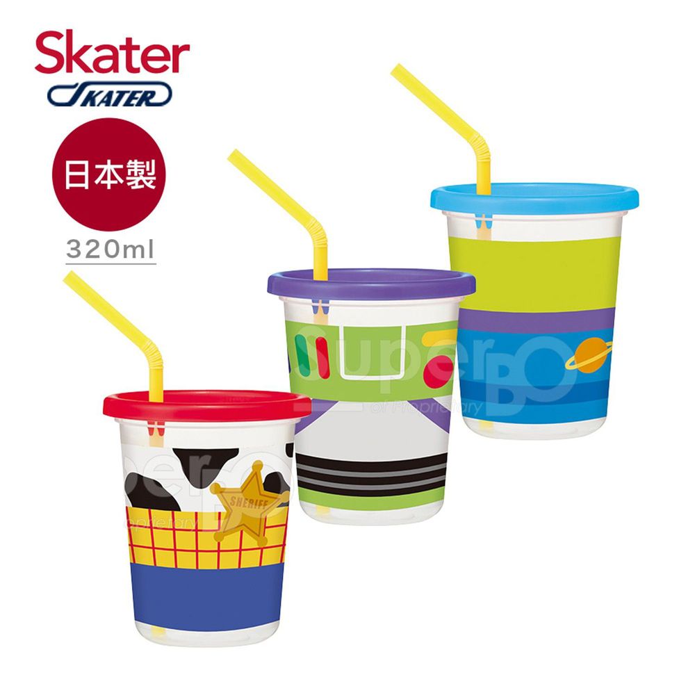 日本 SKATER - 日本製3入水杯(320ml)-玩具總動員
