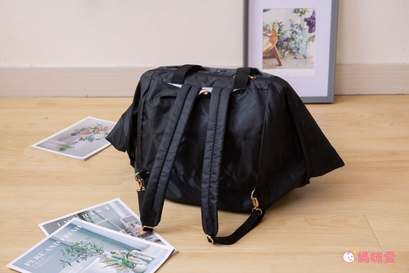 日本 Chepeli - 超大容量保冷購物袋/背包(可套購物籃)-時尚黑-35L/耐重15kg