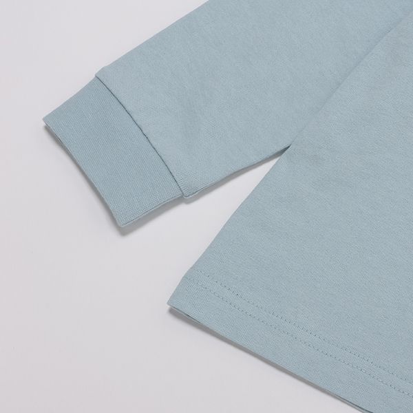 日本 petit main - TOMICA聯名薄長袖上衣-JR電車-水藍