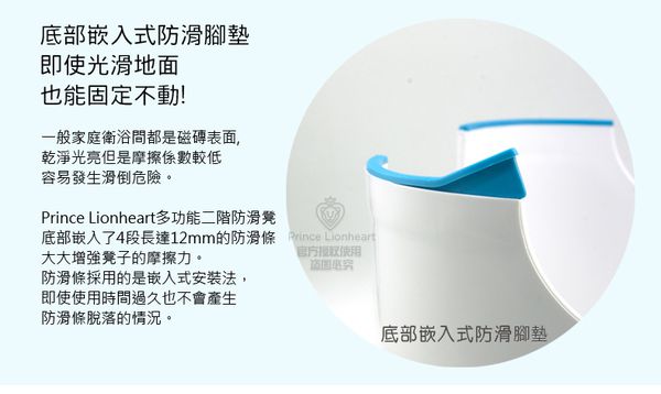 美國PRINCE LIONHEART - 二階多用途增高凳-灰