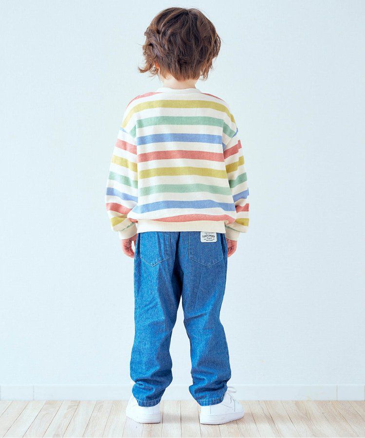 日本 apres les cours - 清爽學院風裏毛長袖運動衫-草綠