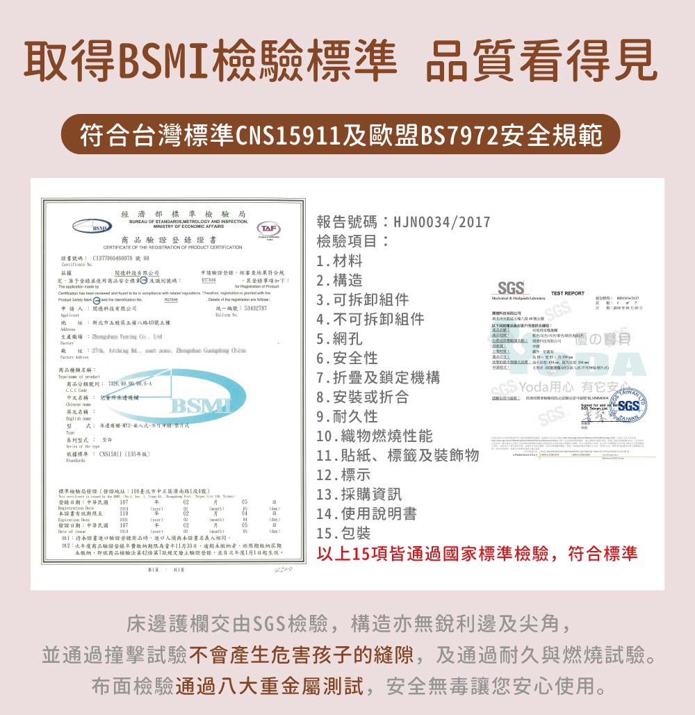 YODA - BROWN & FRIENDS 兒童床邊護欄-陽光米