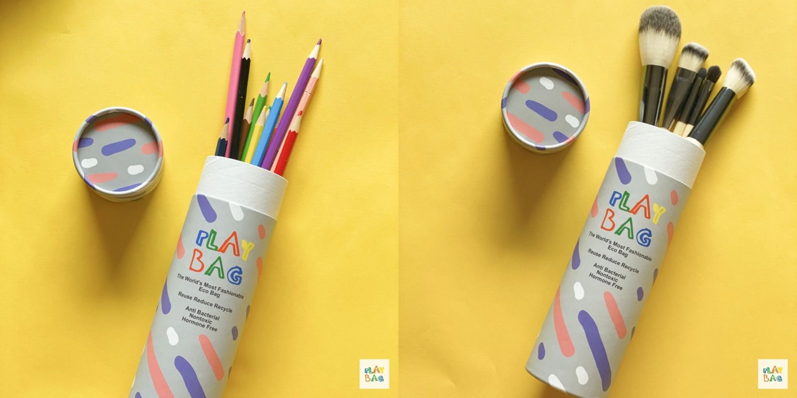 PLAY BAG瘋狂小袋 - 夏日系列三圖合一抗菌萬用立體袋–綜合包 (中型) 9入