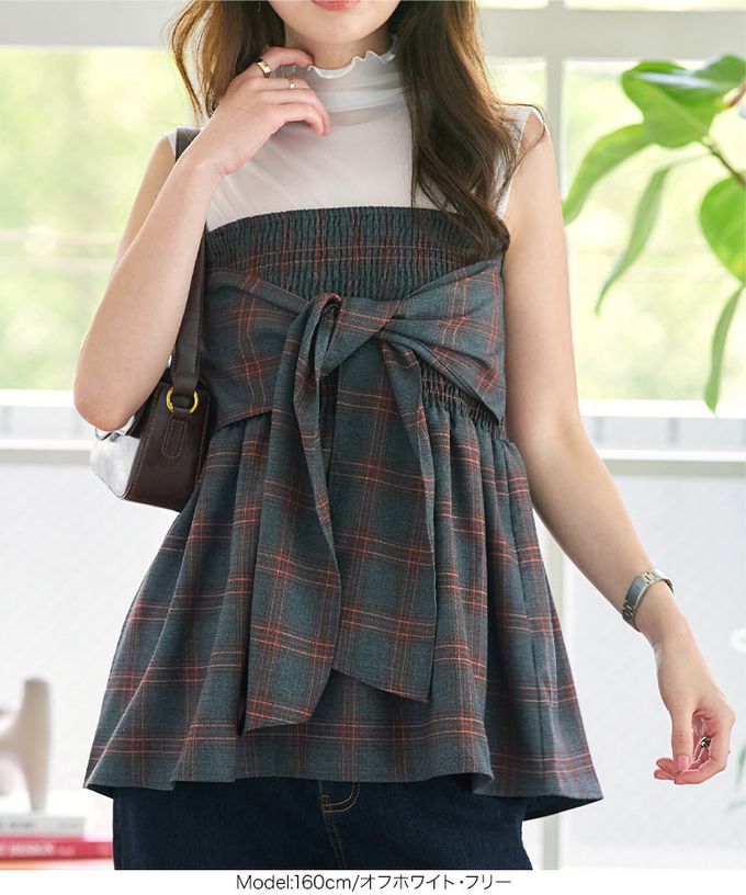 日本 Kobe Lettuce - 仙氣薄紗穿搭亮麗高領背心-水玉-黑