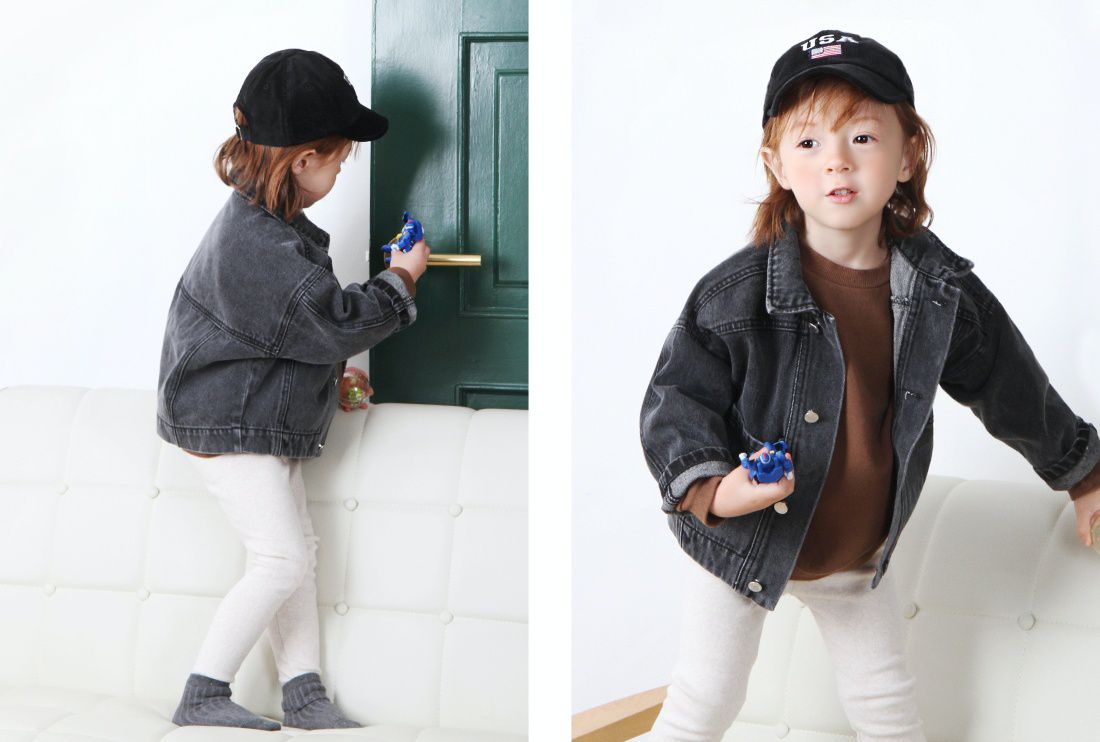 韓國 Babyblee - USA燈芯絨棒球帽-紅 (FREE)