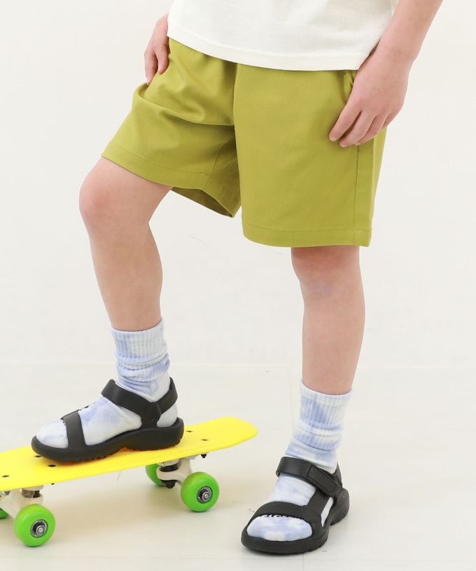 日本 devirock - 超彈力定番色休閒短褲-天藍