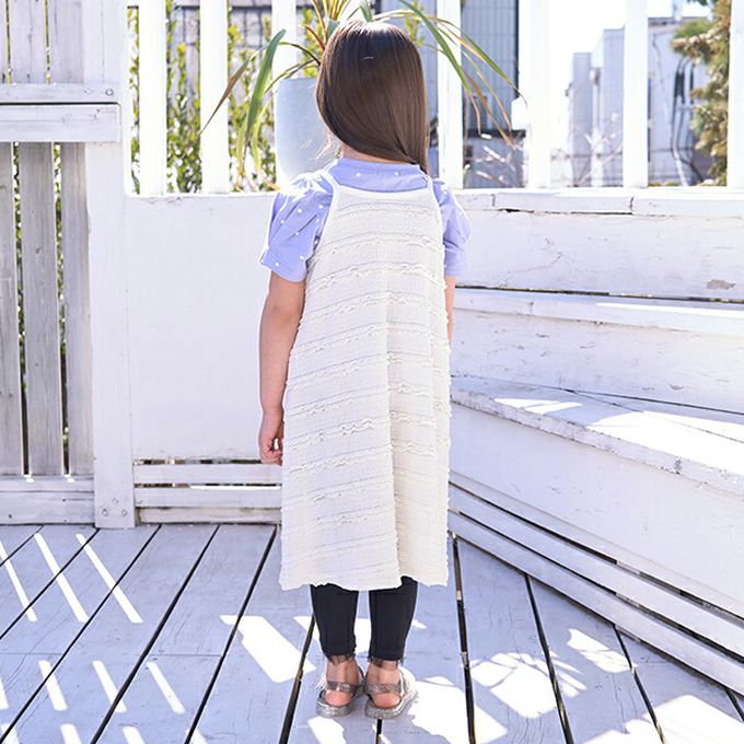 日本 Lycee mine - 度假感層次蕾絲吊帶洋裝-粉橘