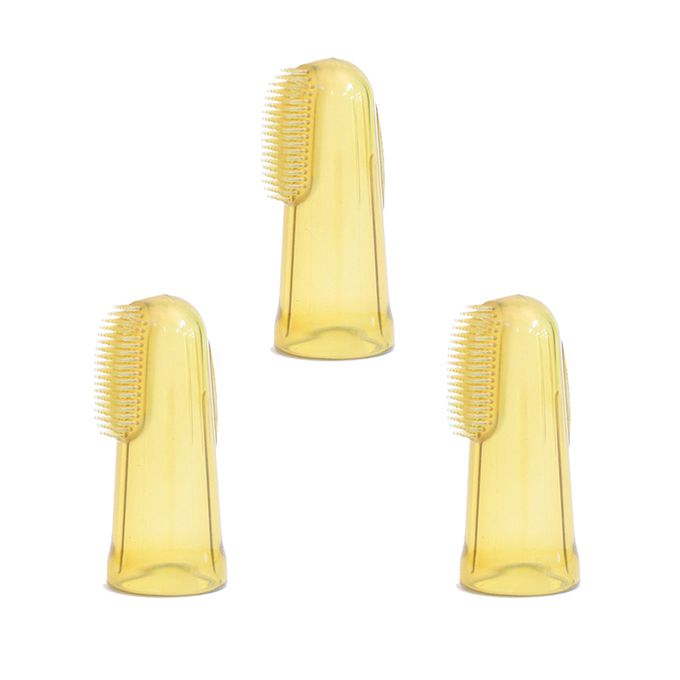 正韓 hibee - 嬰兒指套型手指乃米銀離子矽膠牙刷-HC3（三入）