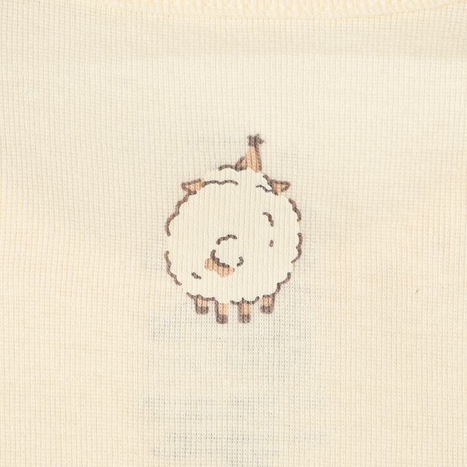 akachan honpo - ah長袖圓領上衣2件組-穿衣練習-象牙白色