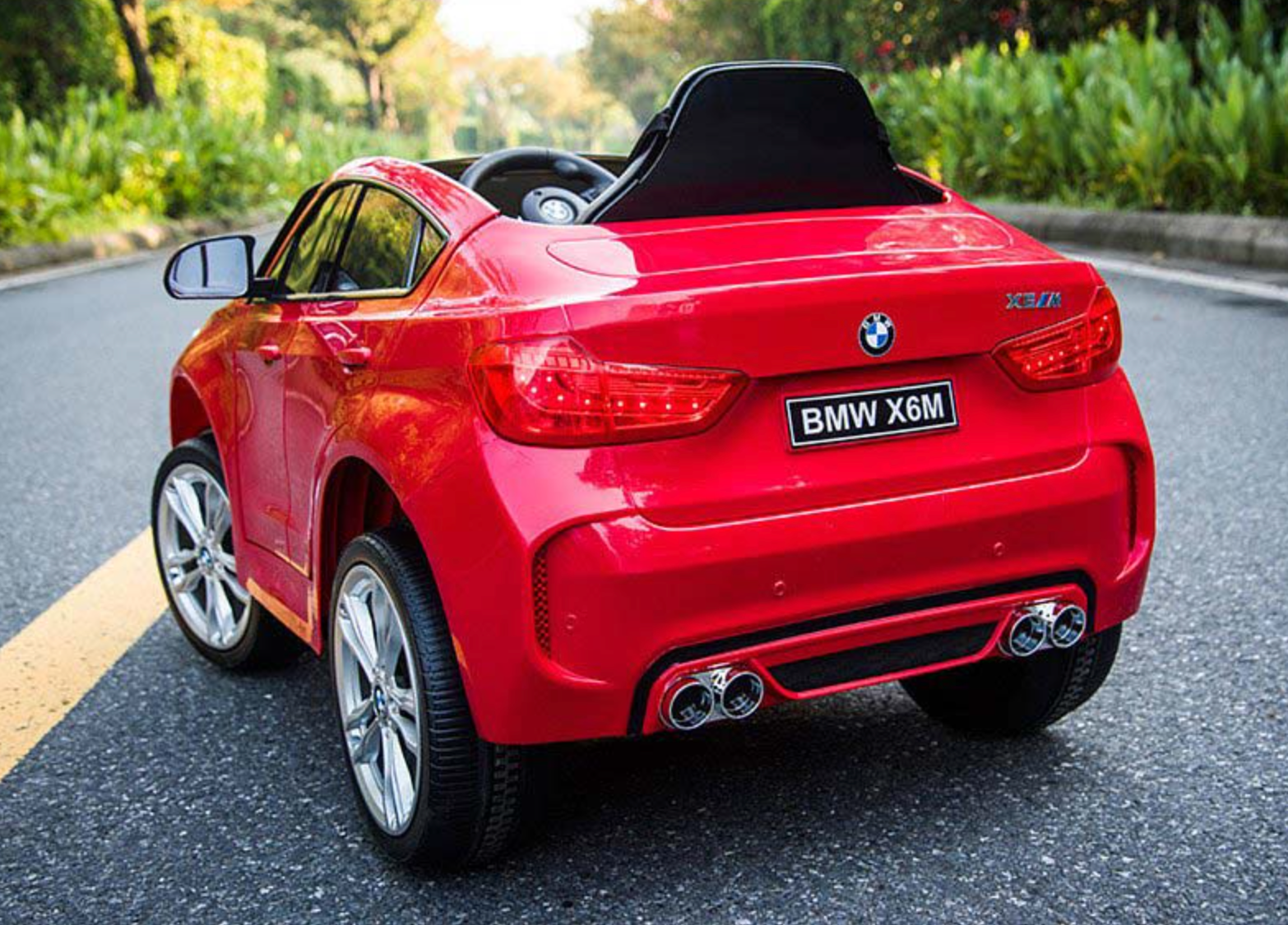聰明媽咪兒童超跑 - BMW X6M 單人座 原廠授權 雙驅兒童電動車 (無搖擺/拉桿/輔助輪)-烤漆紅